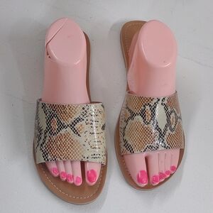 Women's Tan and Cream Sandals